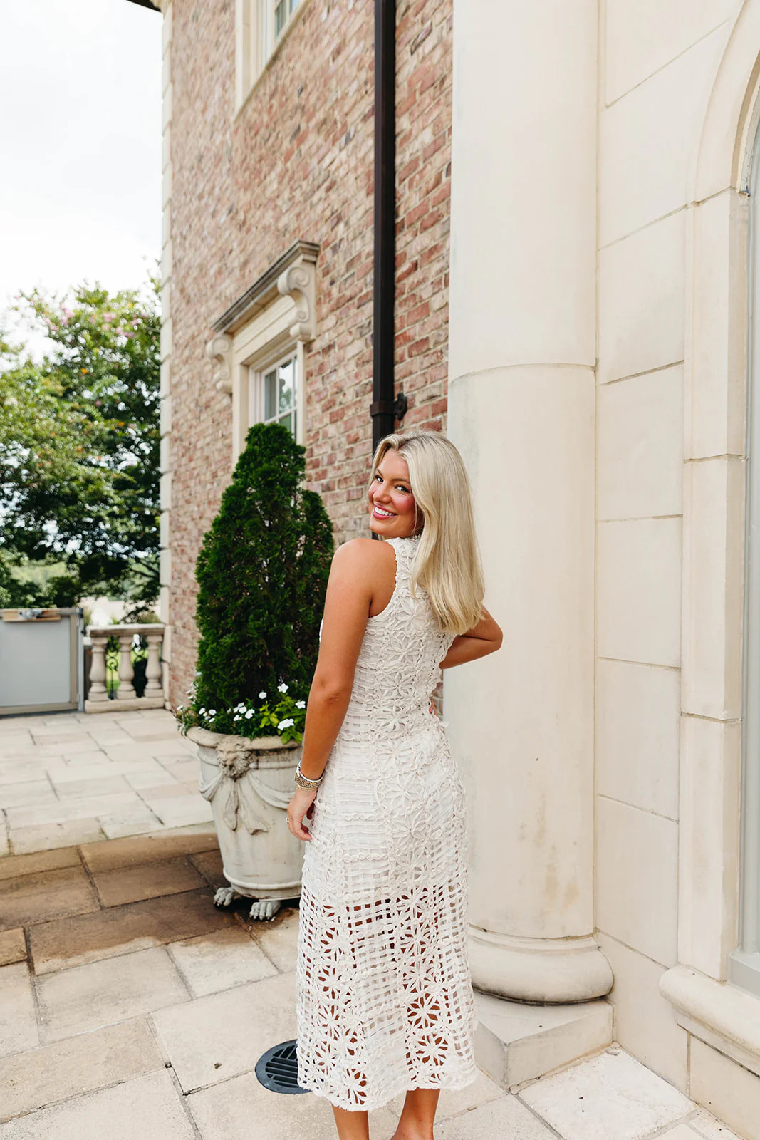 Victoria Midi Dress - Ivory | Triple Threads