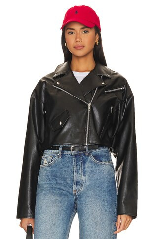 Lovers and Friends Baldwin Faux Leather Jacket in Black from Revolve.com | Revolve Clothing (Global)
