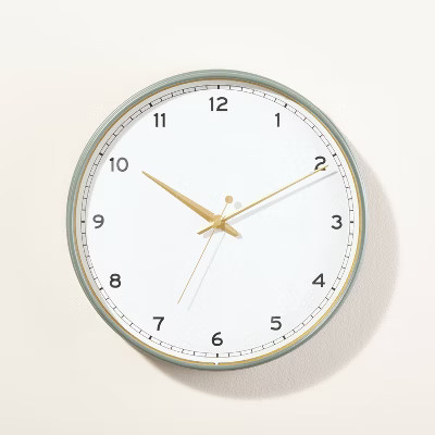 14" Wall Clock Green - Hearth & Hand™ with Magnolia | Target