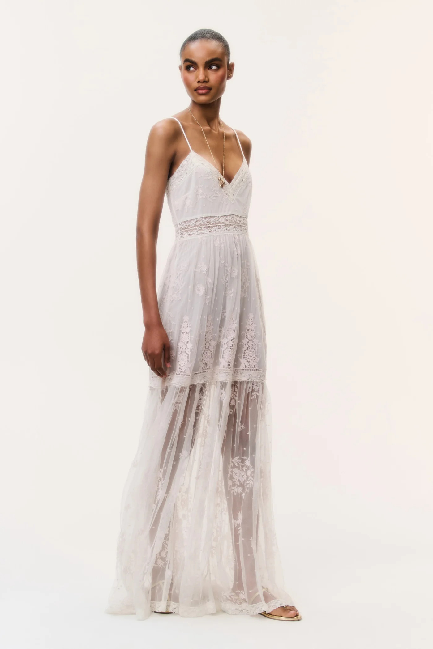Valmy Embroidered Tulle Maxi Dress | LoveShackFancy