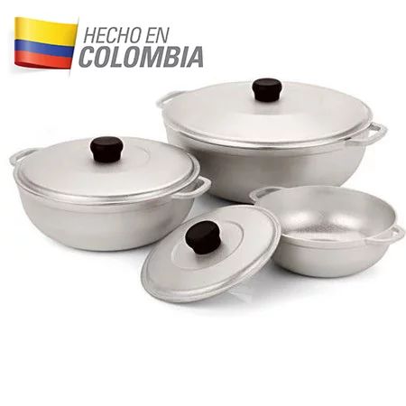 Imusa 3 Piece Colombian Cast Aluminum Caldero Set with Lids | Walmart (US)