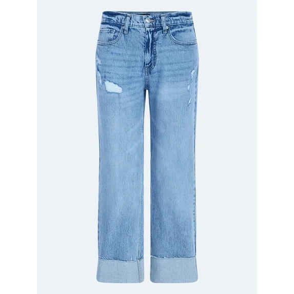 Free Assembly Women's High Rise Straight Cropped Jeans, Sizes 0-18 | Walmart (US)
