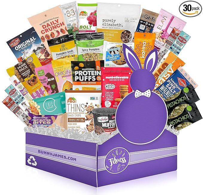 High Protein Healthy Snacks Fitness Box: Mix Of Natural Organic Non-GMO Protein Bars Cookies Gran... | Amazon (US)
