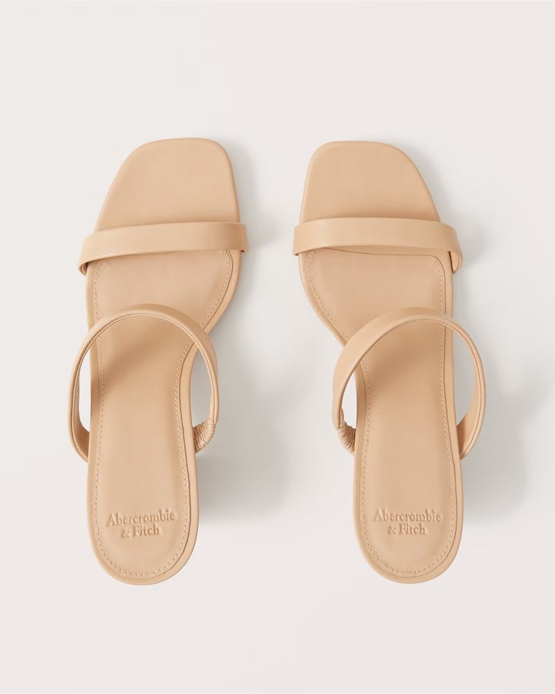 Double Strap Heel Sandals | Abercrombie & Fitch (US)