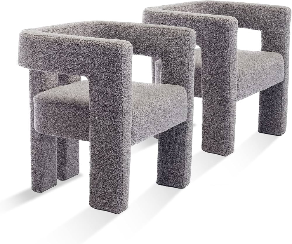 SZLIZCCC Modern Dining Chair Set of 2 Living Room Chairs, Fabric Armchair, Upholstered Barrel Cha... | Amazon (US)
