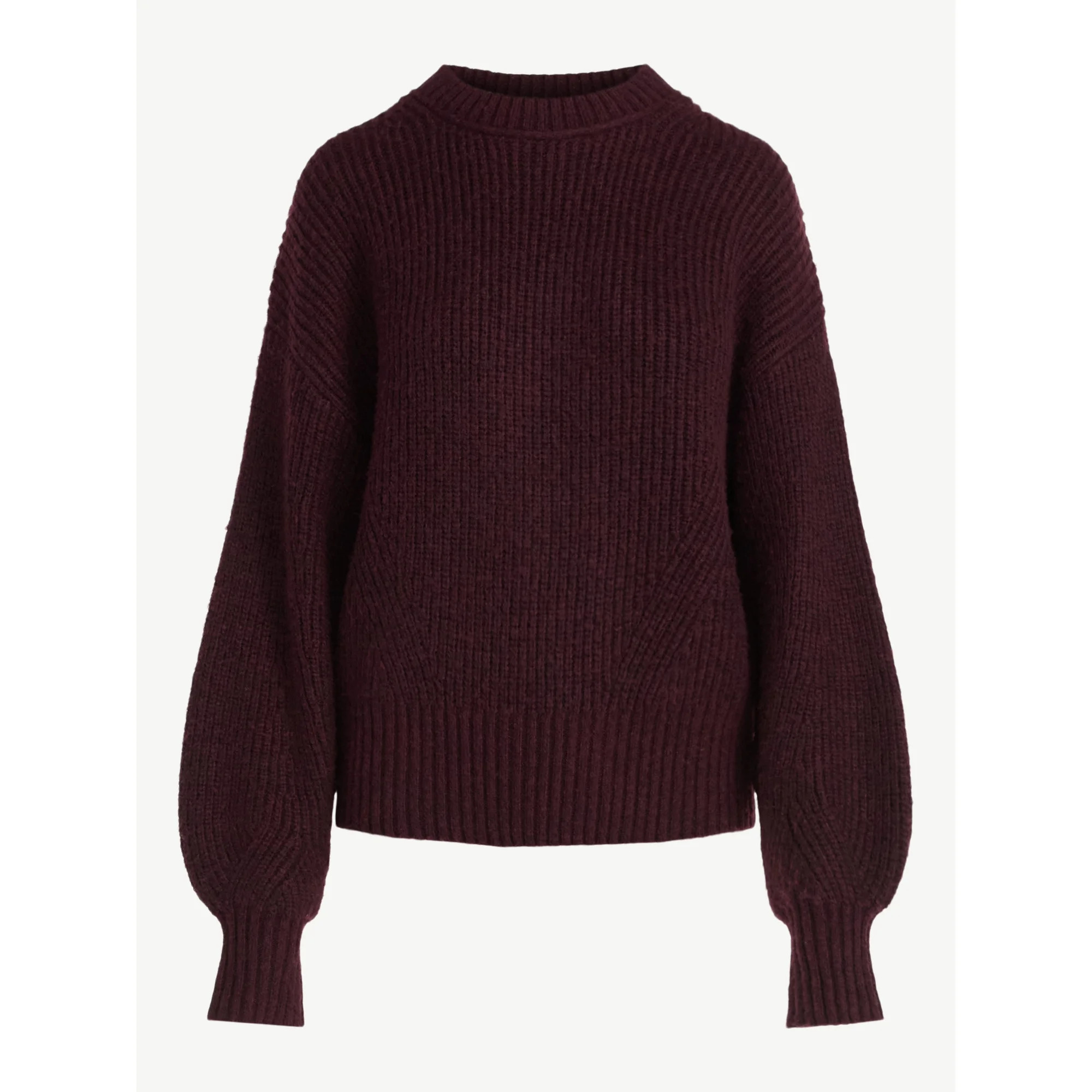 Time and Tru Women's Ribbed Mock Neck Sweater, Midweight, Sizes XS-XXXL | Walmart (US)