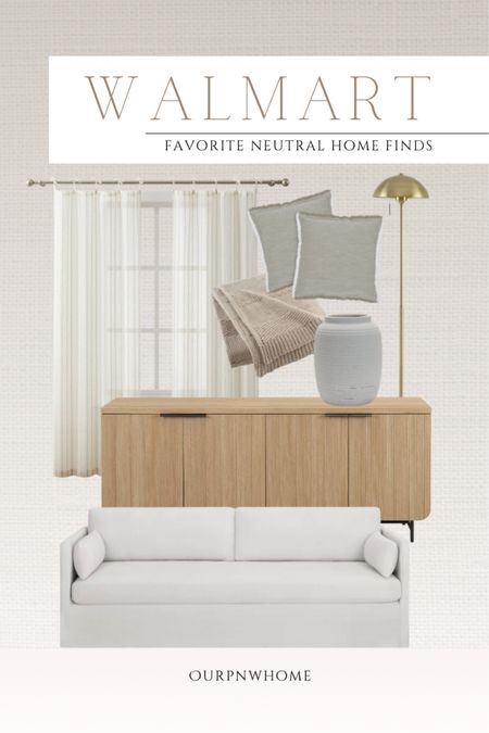 Neutral home picks from Walmart - perfect for the spring home!

Ivory couch, white sofa, living room furniture, fluted cabinet, sheer curtains, tan blanket, throw pillows, accent pillows, brass floor lamp, gold floor lamp, white vase, home decor, cozy home

#LTKSeasonal #LTKhome #LTKstyletip