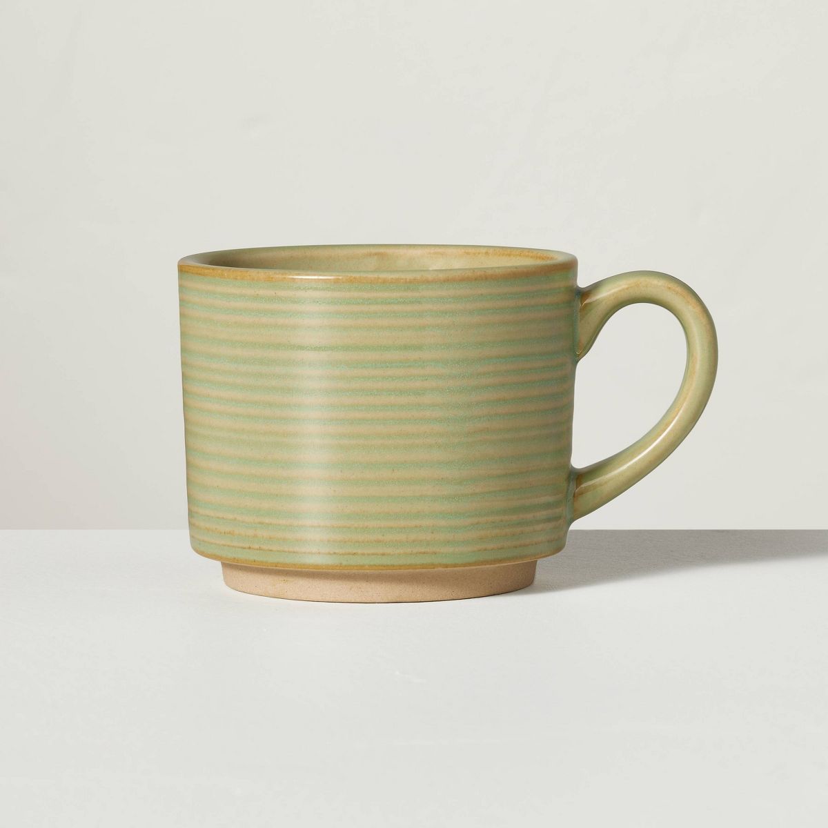 10oz Ribbed Stoneware Mug Green - Hearth & Hand™ with Magnolia | Target