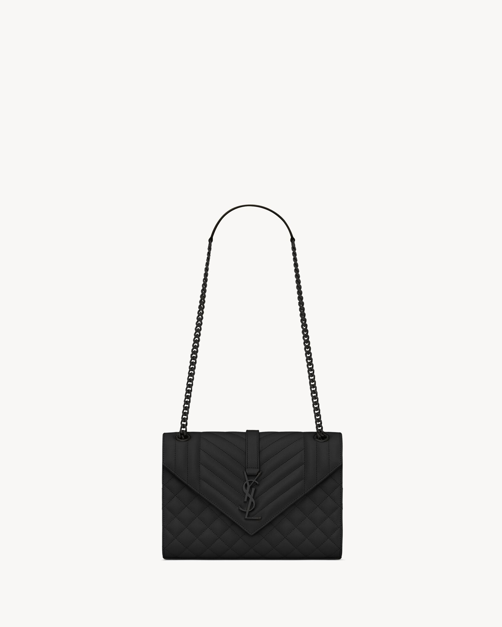 envelope medium in quilted grain de poudre embossed leather | Saint Laurent Inc. (Global)