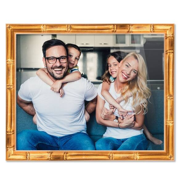 16x20 Frame Gold Bamboo Picture Frame - Complete Modern Photo Frame | Bed Bath & Beyond