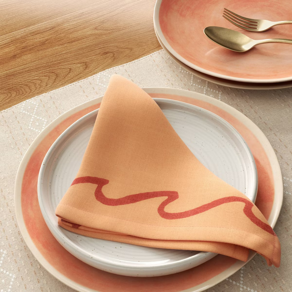 2pk Napkins Peach Wave - Threshold™ | Target