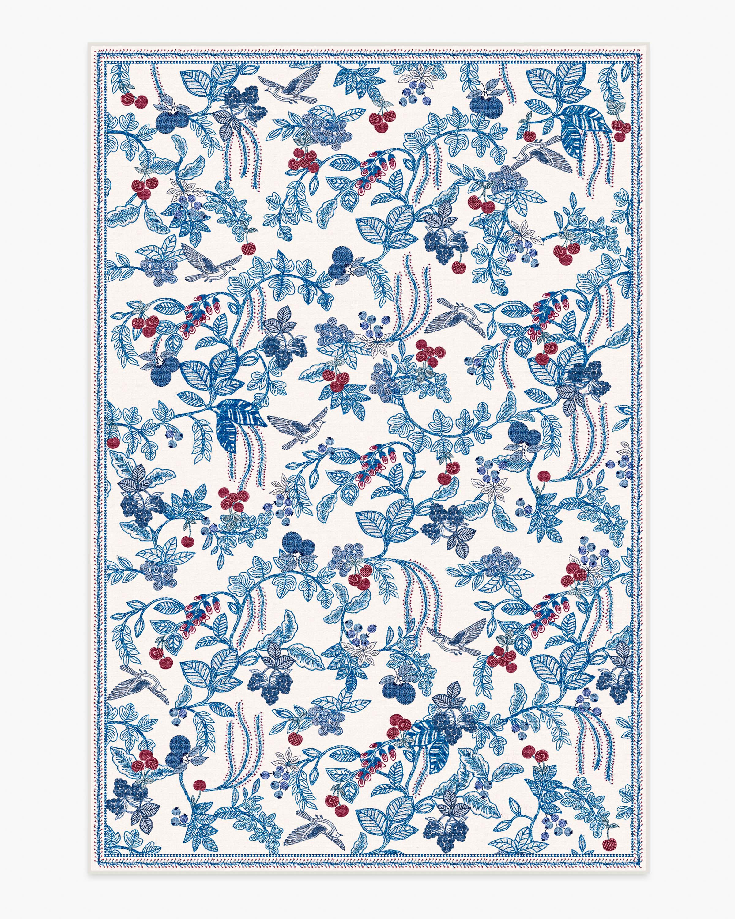 Heidi Blue & Cherry Rug | Ruggable