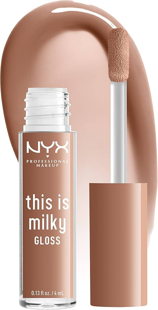 NYX PROFESSIONAL MAKEUP This Is Milky Gloss, Vegan Lip Gloss, 12 Hour Hydration - Cookies & Milk ... | Amazon (US)