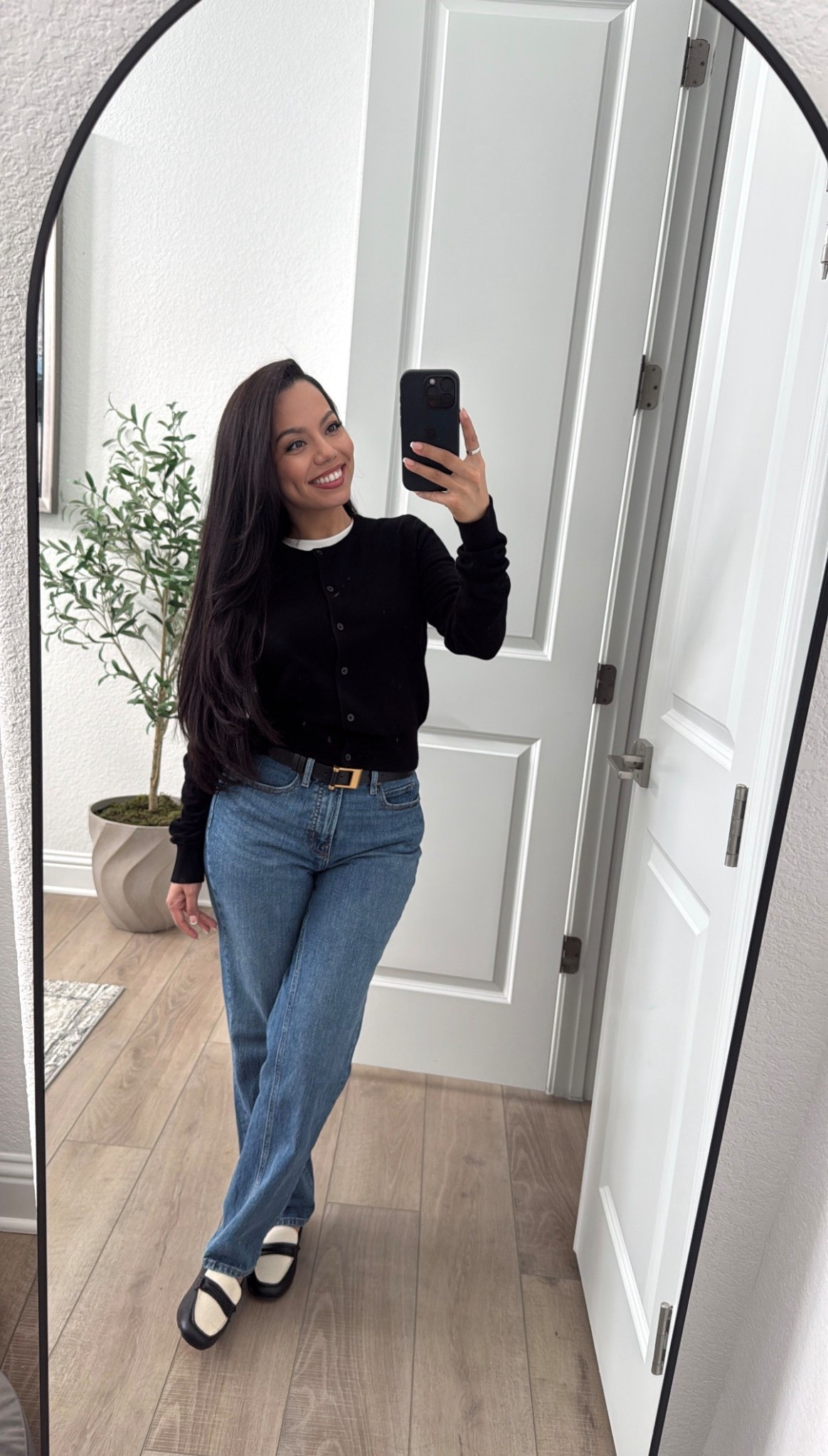 Snazzy loafers 🤍 don’t forget to layer your sweater tops with a white tee 🫶 these jeans are from old navy and I grabbed them in petite curvy for extra comfort 
 

#LTKPetite #LTKSpringSale