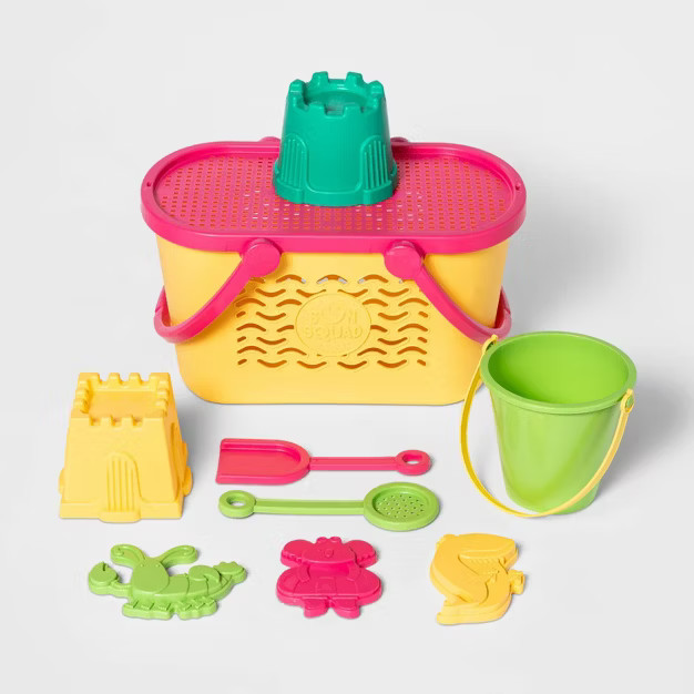 10pc Carry Bucket Sand Toy Set - Sun Squad™ | Target