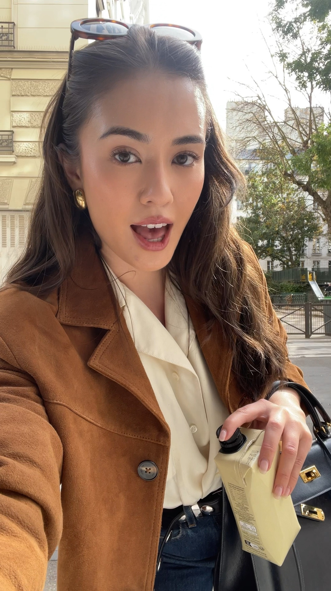 Paris day 3 ootd (this suede jacket on repeat) #suedejacket