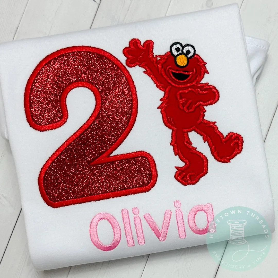 Birthday Applique Embroidered Shirt | Etsy (US)