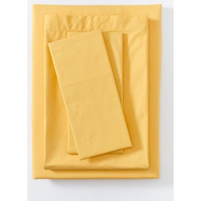 BrylaneHome Florence 100% Cotton Sheet Set - Twin, Dandelion Yellow | Target