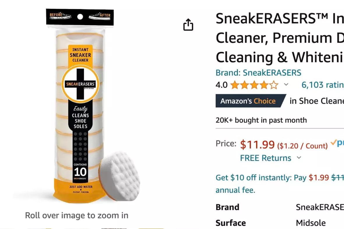These  SneakERASERS Cleaners Are Like Magic Erasers for Shoes
