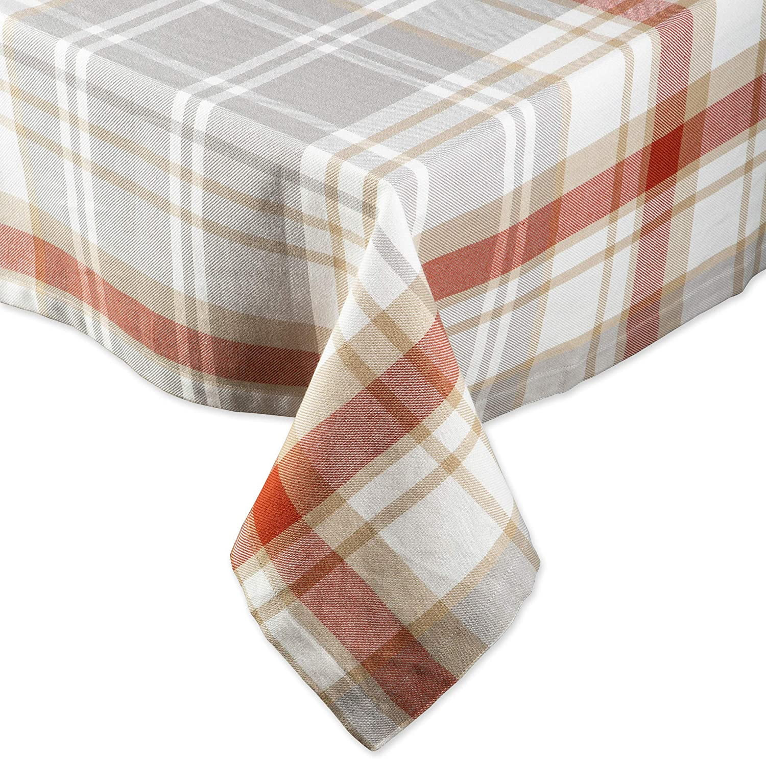 DII Thanksgiving Autumn Collection, Tablecloth, 60x84, Cozy Picnic Plaid - Walmart.com | Walmart (US)