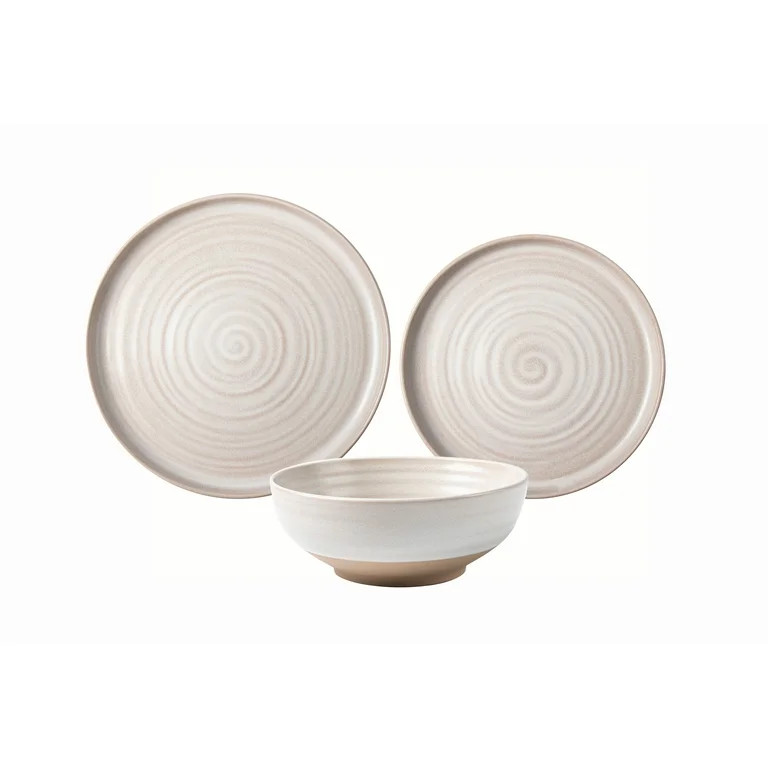 Better Homes & Gardens-Collins Cream Stoneware 12-Piece Dinnerware Set - Walmart.com | Walmart (US)