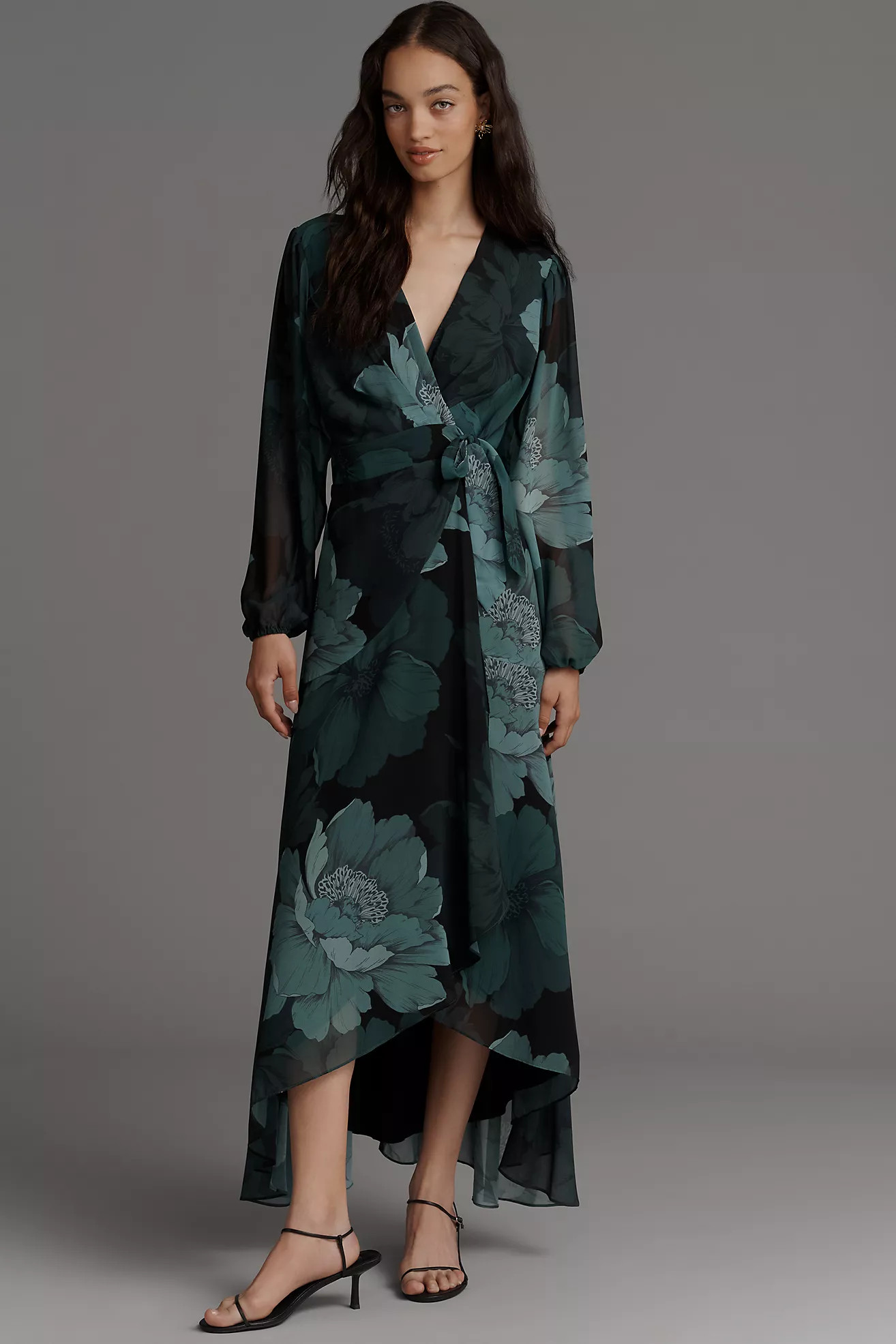 Hutch Bridge Long-Sleeve Wrap Maxi Dress | Anthropologie (US)