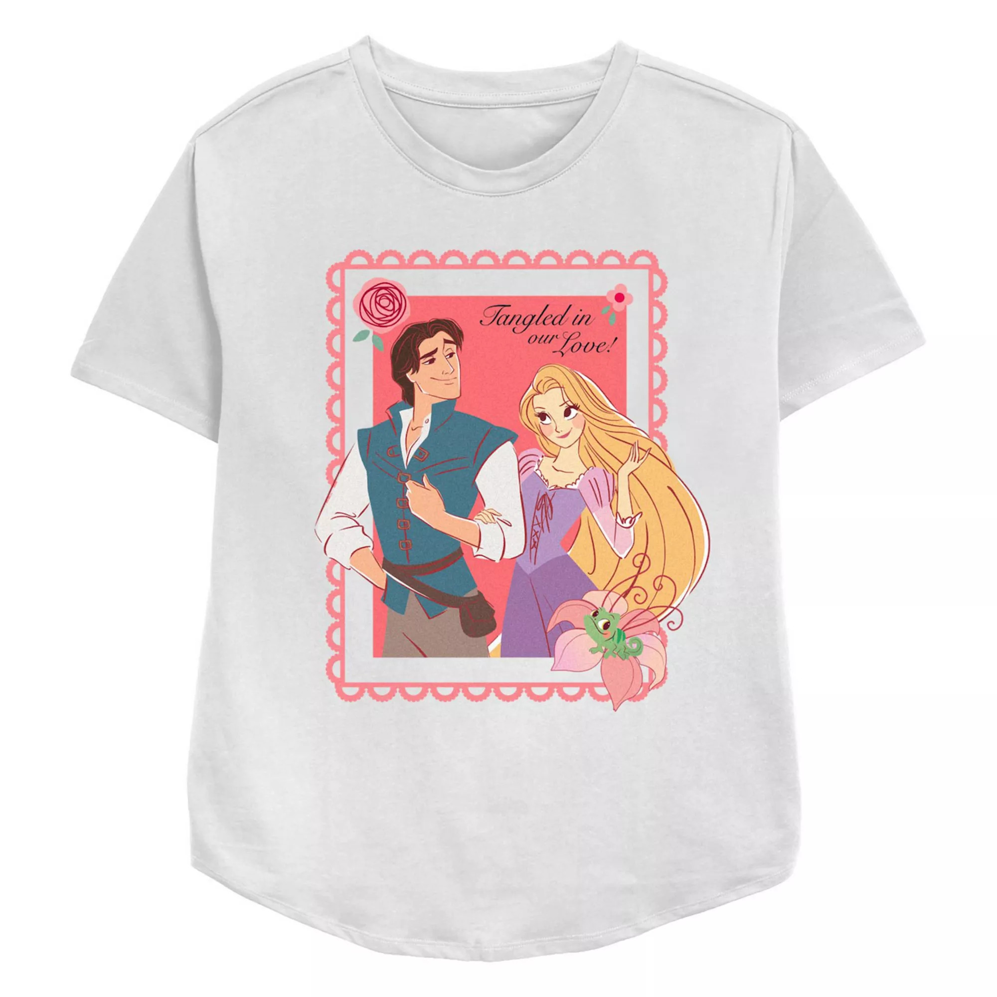 Disney's Tangled Flynn And Rapunzel Tangled In Love Women's Relaxed Fit Graphic Tee | Kohl's