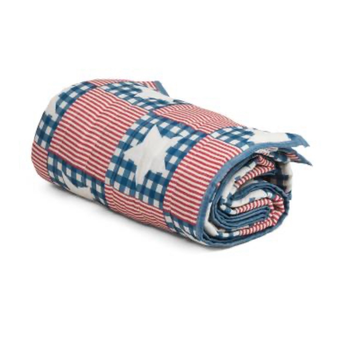 How cute is this reversible Americana gingham throw blanket? I love the gingham details!❤️🤍💙

#LTKHome #LTKSeasonal