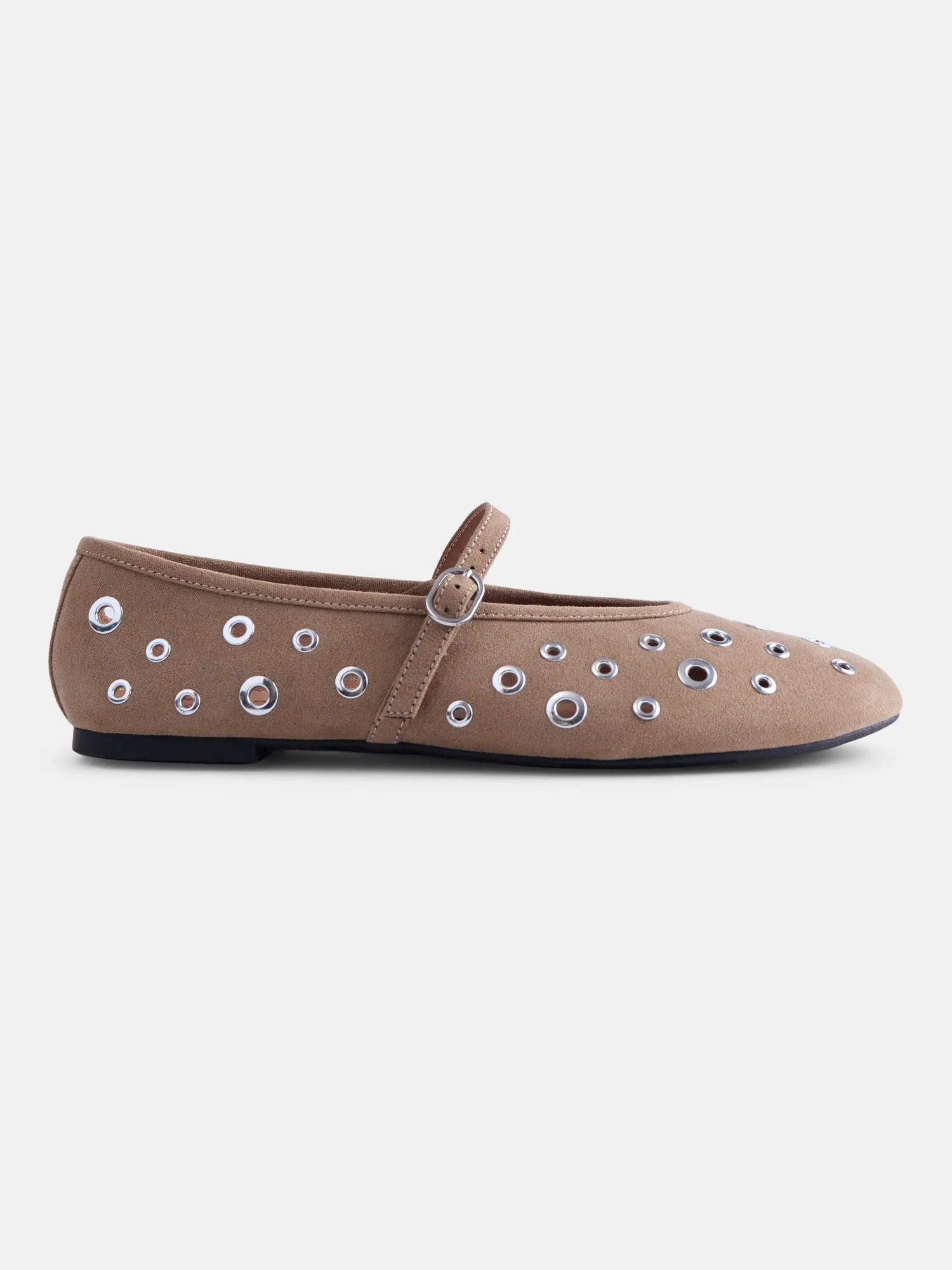 No Boundaries Women's Grommets Mary Jane Flats | Walmart (US)
