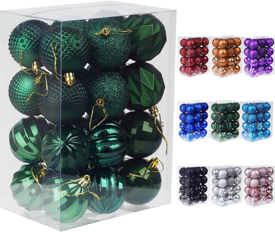 Amazon.com: Dohance Christmas Balls Ornaments for Xmas Christmas Tree, Xmas Ball Baubles Set - Sh... | Amazon (US)