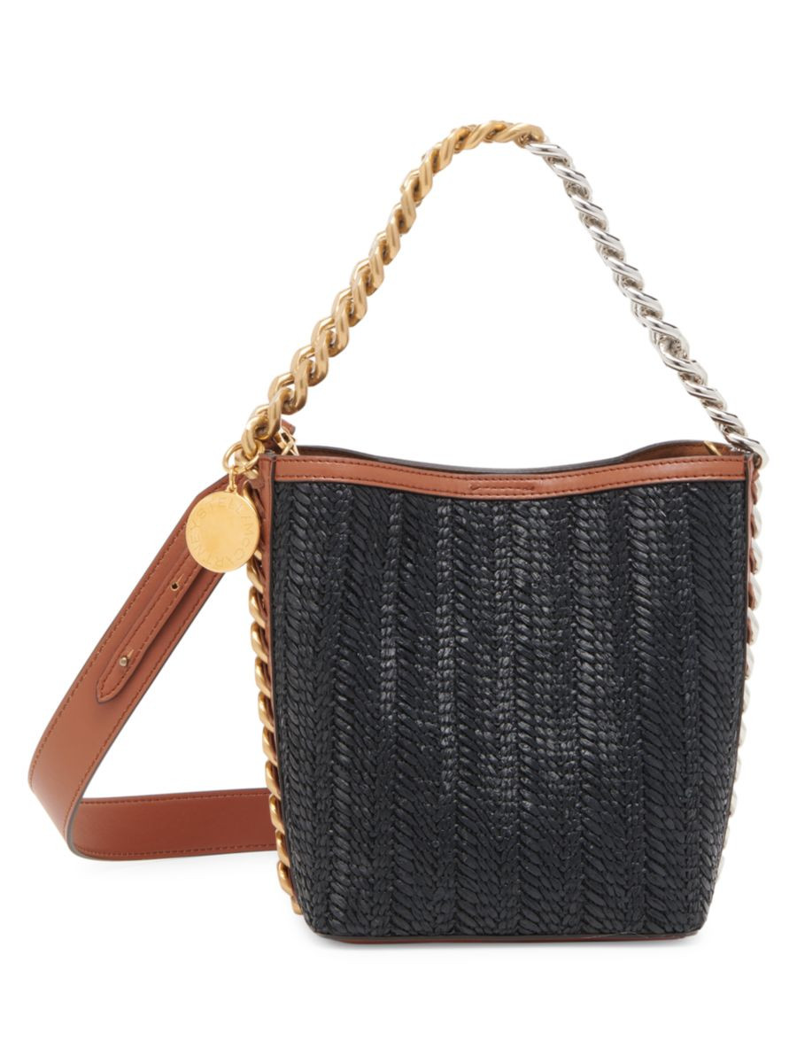 Stella McCartney Frayme Raffia Bucket Bag | Saks Fifth Avenue