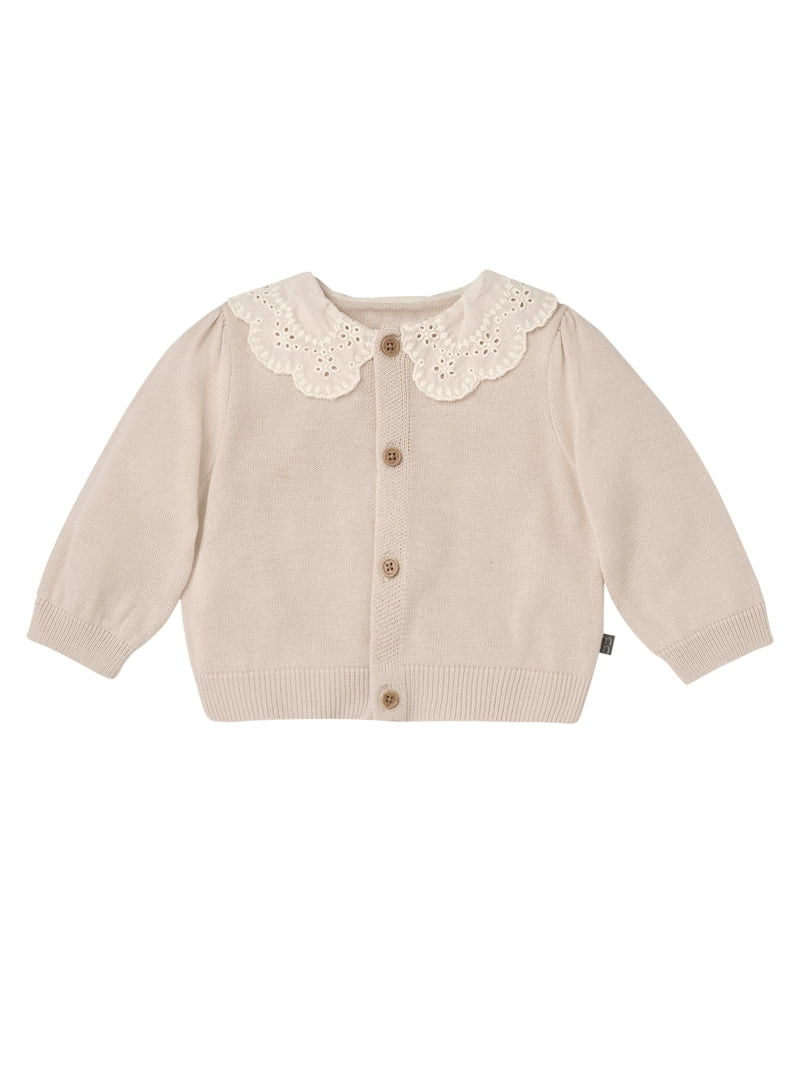 Modern Moments by Gerber Baby Girl Eyelet Collar Sweater, Sizes 0/3 Months - 24 Months | Walmart (US)