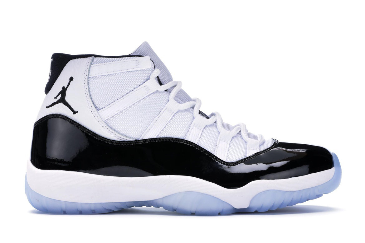 Men's Jordan 11 Retro (2018) Sneakers in White/Black/Concord | StockX