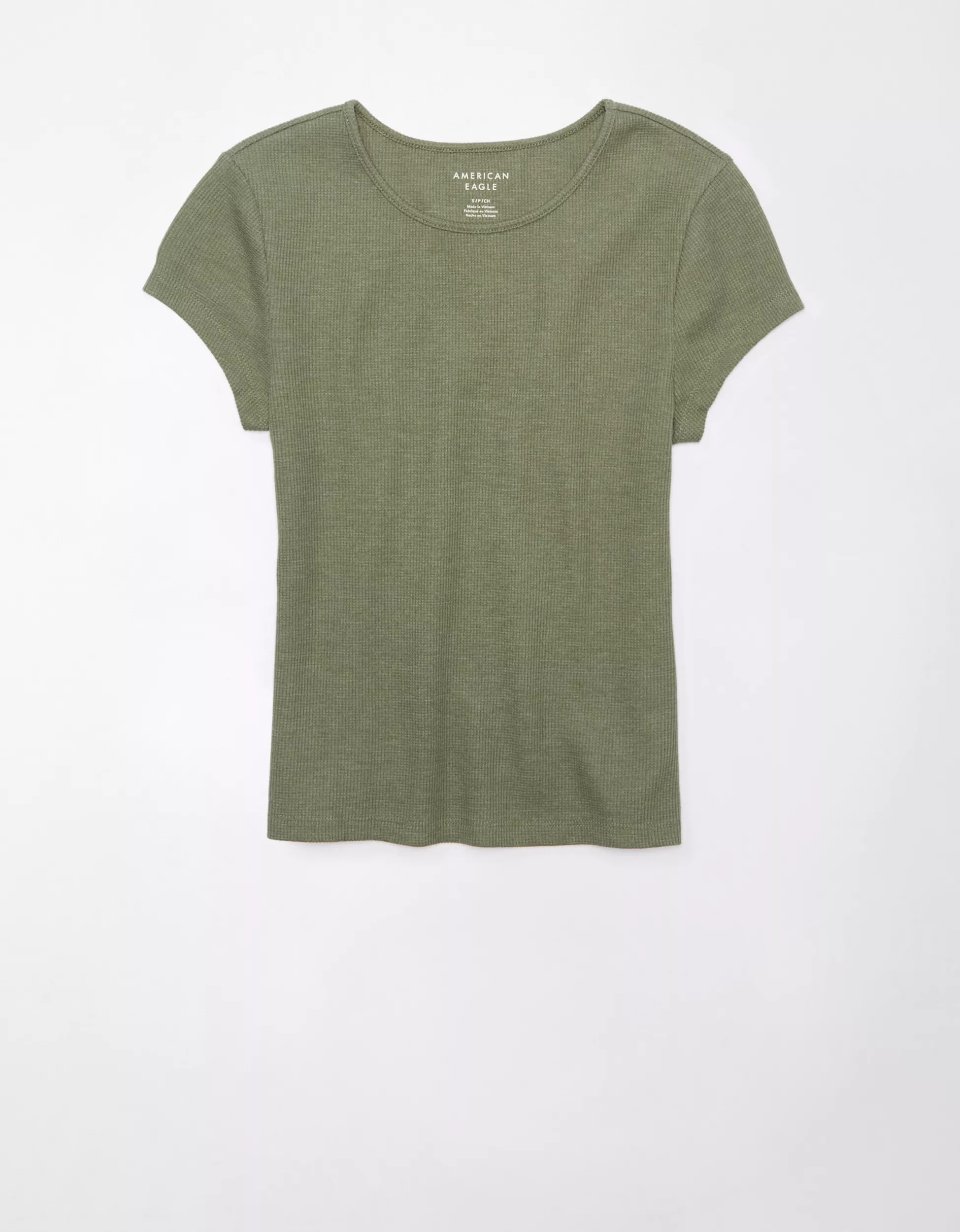 AE Hey Baby Short-Sleeve Waffle Tee | American Eagle Outfitters (US & CA)