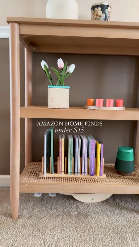 amazon home organization finds 📔🕯️✨ I got these bamboo plate organizers for my kitchen cabinets but ended up also using them to display my kids books! I love how versatile they are and how they blend with my home aesthetics🤍 they’re 50% OFF rn, so you can get 2 for only $12.99!! 🏷️

#LTKsalealert #LTKVideo #LTKhome