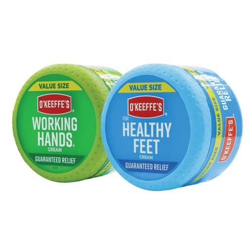 O'Keeffe's Working Hands Hand Cream, 6.8 Ounce Jar and Healthy Feet Foot Cream, 6.4 Ounce Jar | Amazon (US)