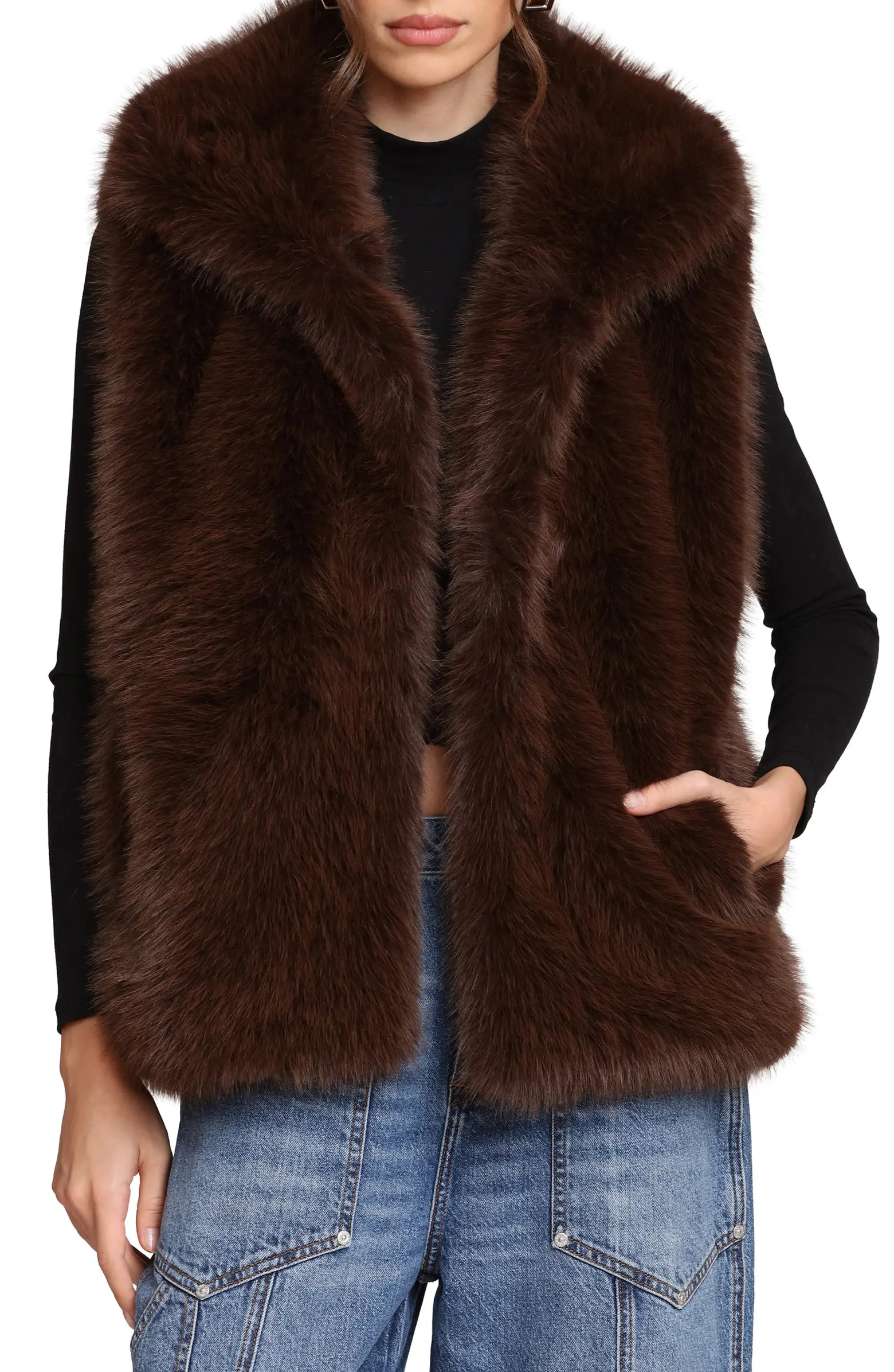 Oversize Faux Fur Vest | Nordstrom