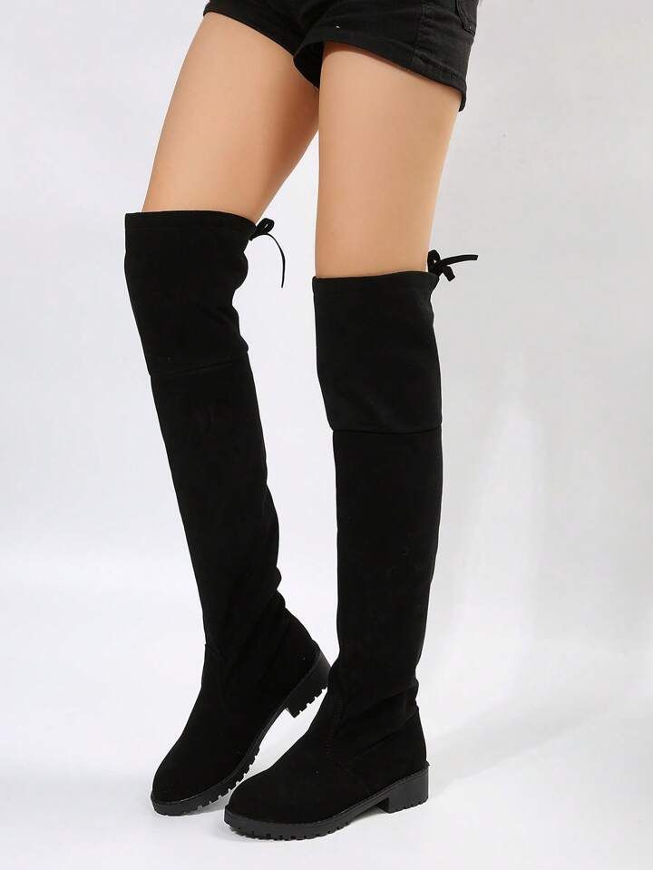 Women's Sock Boots, Over The Knee Boots Simple Style, Fashionable, Comfortable & Suitable For Out... | SHEIN