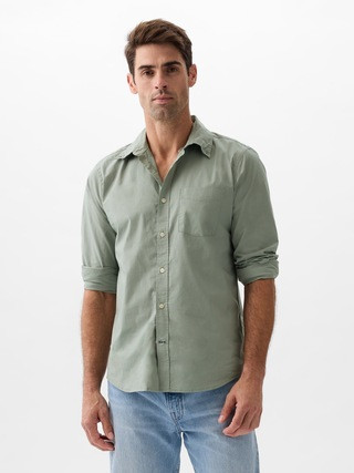 Stretch Poplin Shirt in Standard Fit | Gap Factory