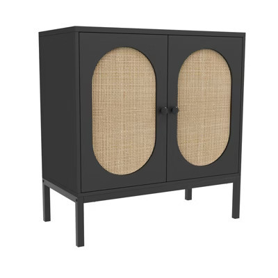 Buffet Cabinet with Storage， 2-Tier Shelf Sideboard,  Kitchen Sideboard Accent Cabinet，Black square pin | Target