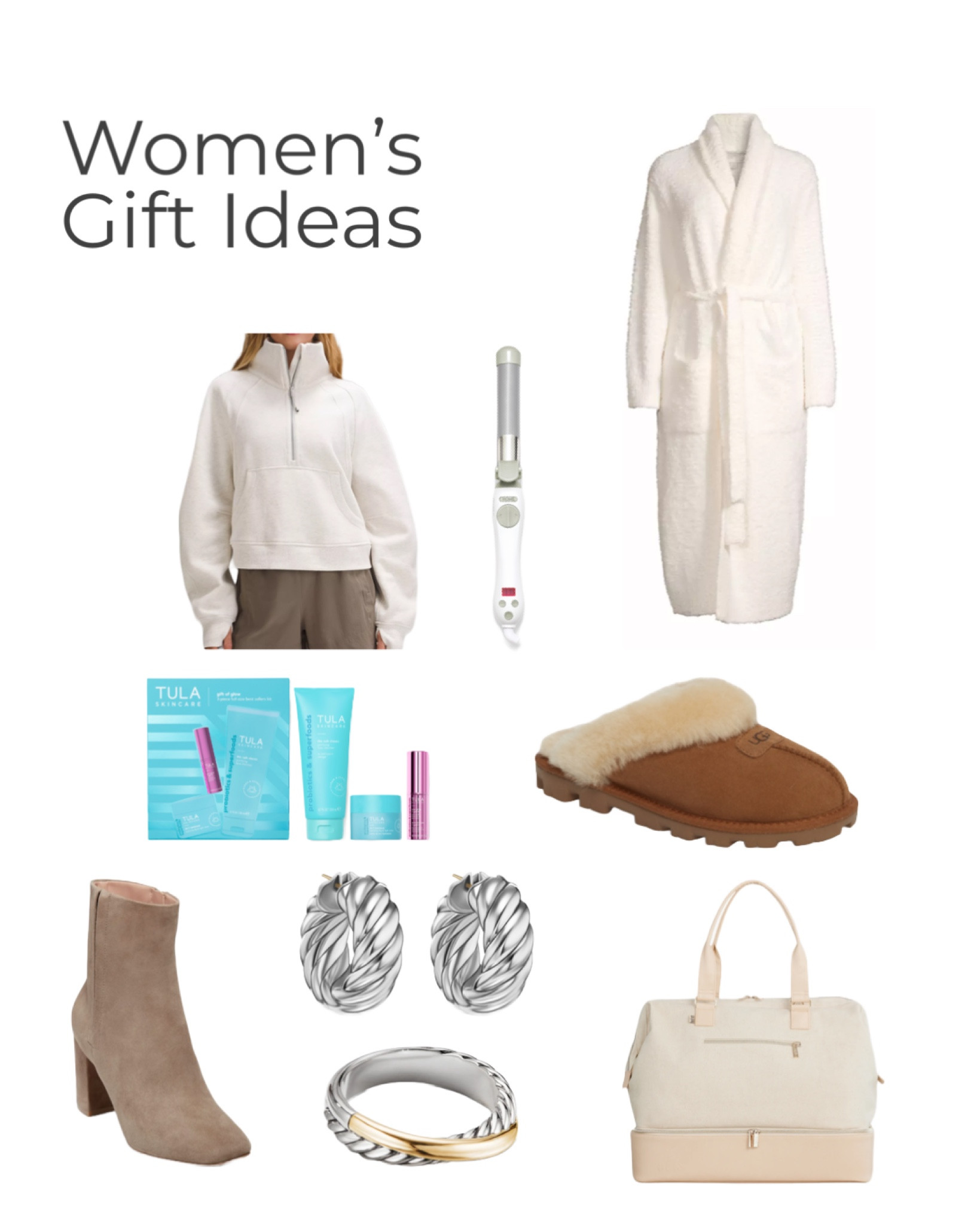 women’s gift ideas

Christmas birthday gift present mom sister friend niece cousin mother in law coworker barefoot dreams Ugg slippers earrings rings booties skincare face wash ulta bag travel hair curler curling iron beige white tan silver gold jewelry David Yurman 

#LTKGiftGuide