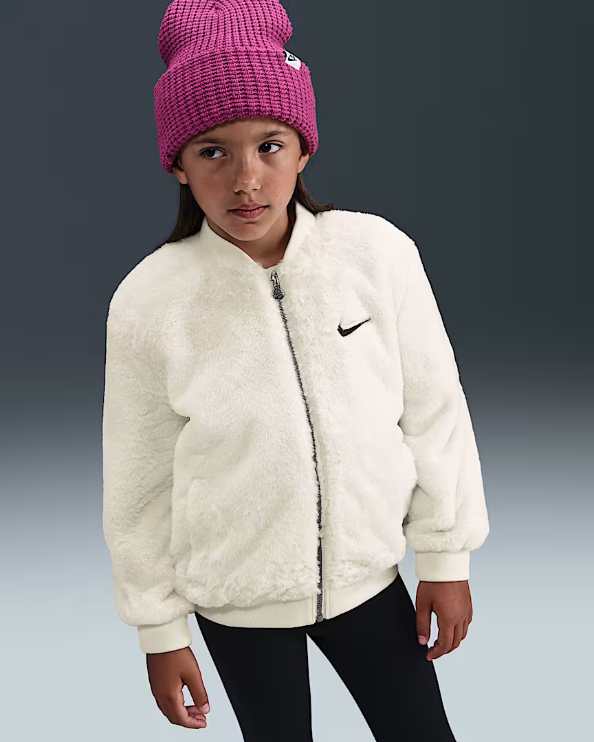 Nike Little Kids' Faux Fur Bomber Jacket | Nike (US)