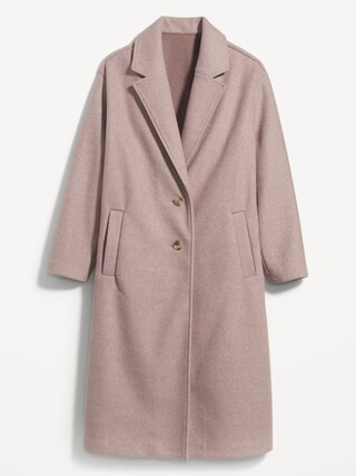 Soft-Brushed Long Overcoat for Women | Old Navy (US)