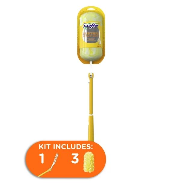 Swiffer Dusters Heavy Duty Extendable Handle Dusting Kit (1 Handle, 3 Dusters) - Walmart.com | Walmart (US)