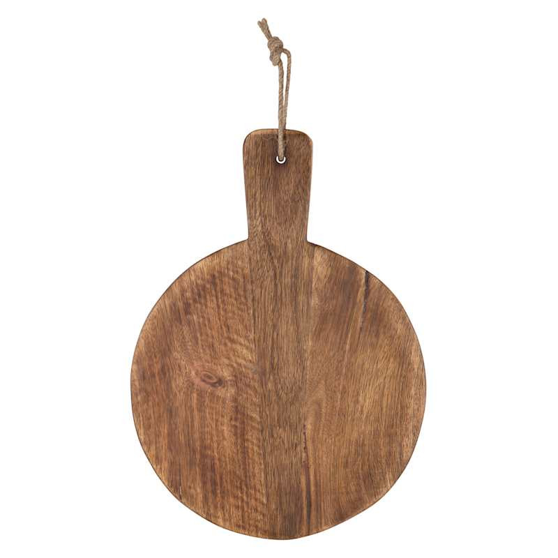Round Dark Natural Wood Cutting Board, 13" | At Home