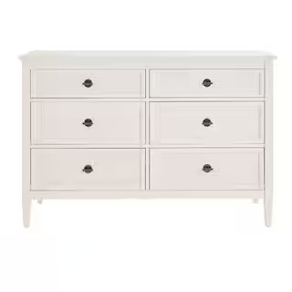 Home Decorators Collection Marsden Ivory 6-Drawer Cane Dresser (54 in W. X 36 in H.) 05614-442 (E... | The Home Depot