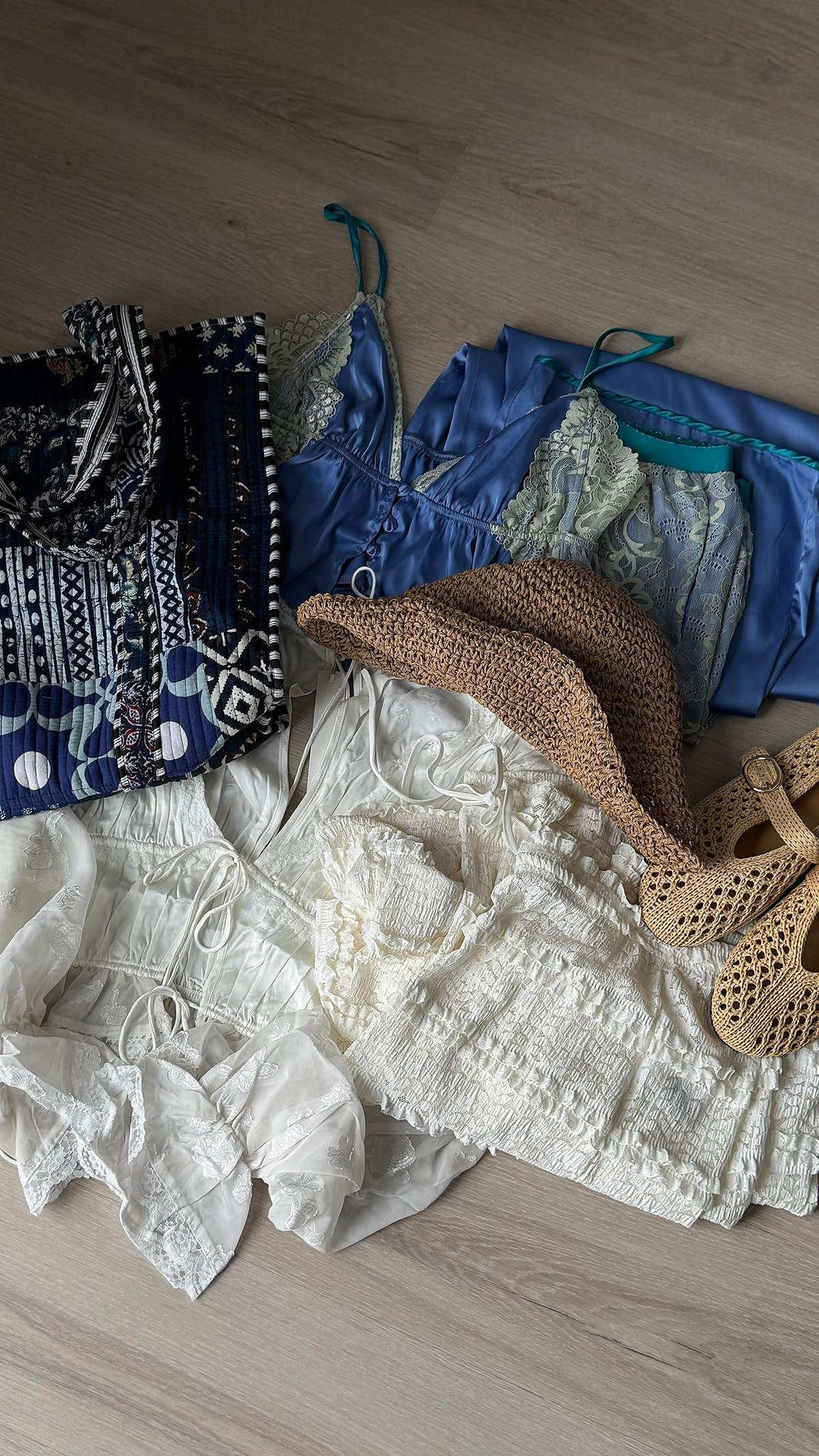 Aonoapll Women Satin Silk Pajama Set Lace Ruffle Cami Top and Pants Lounge Set 2 Piece Silky Pjs ... | Amazon (US)