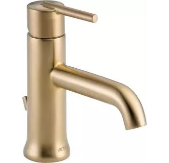 Delta 559LF-CZMPU Champagne Bronze Trinsic 1.2 GPM Single Hole Bathroom Faucet with Metal Pop-Up ... | Build.com, Inc.