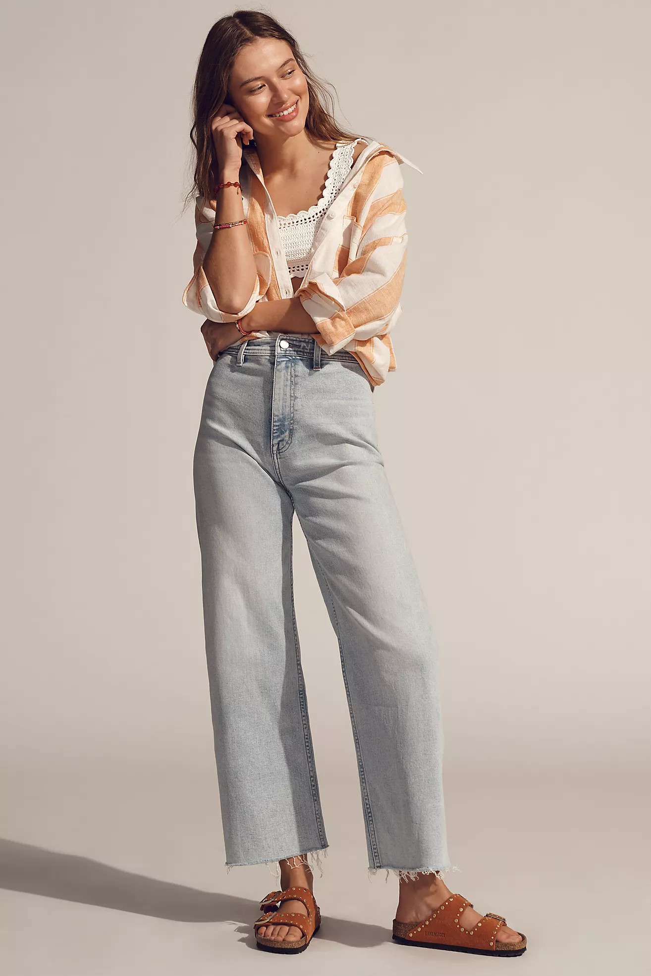 Pistola Penny High-Rise Crop Wide-Leg Jeans | Anthropologie (US)