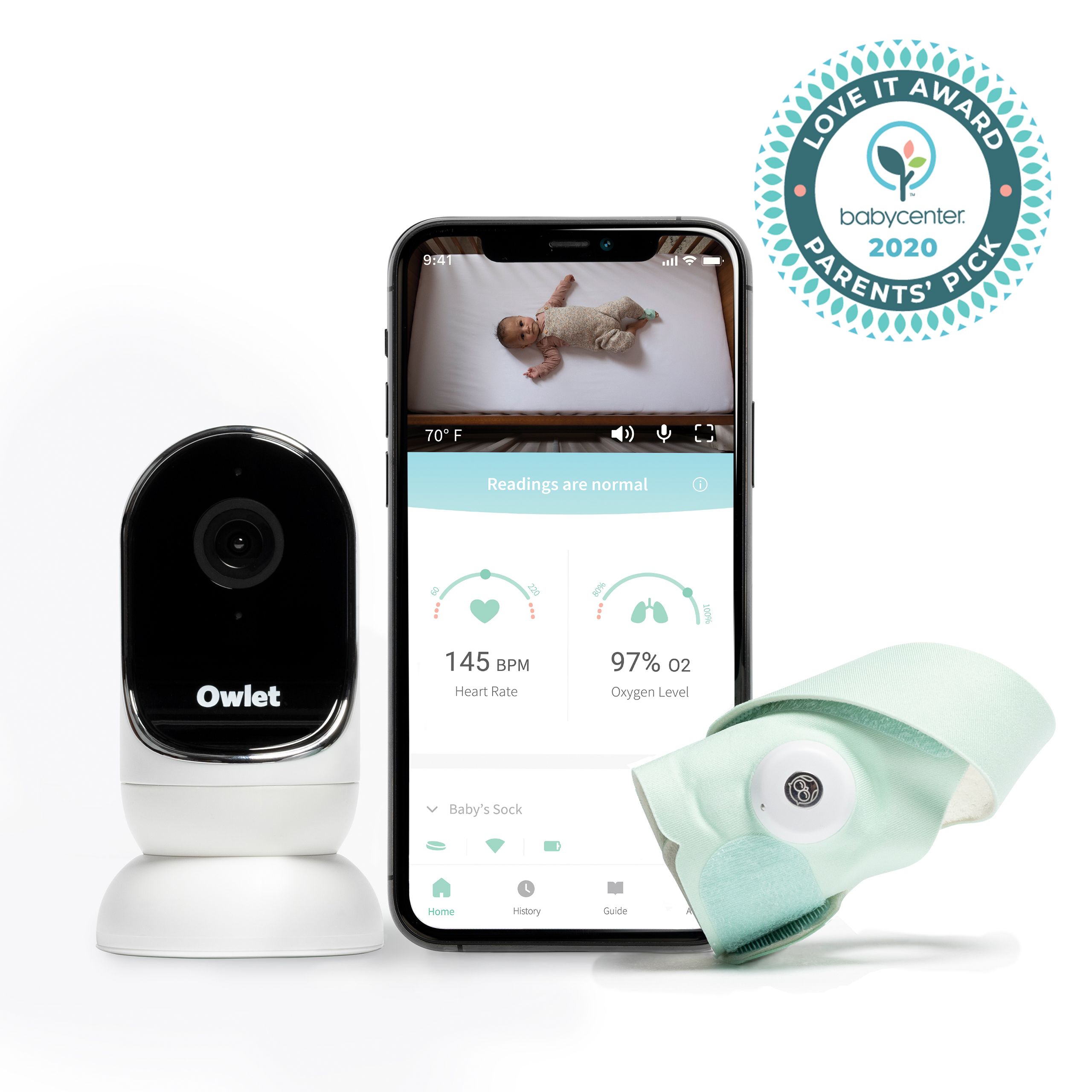Owlet Monitor Duo - NEW Smart Sock 3 + HD Video Cam | Walmart (US)